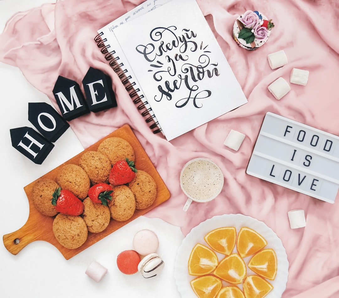 white pink flatlay
